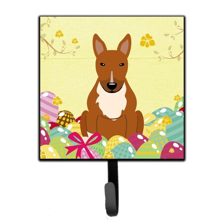 Carolines Treasures Easter Eggs Bull Terrier Red Leash or Key Holder BB6134SH4